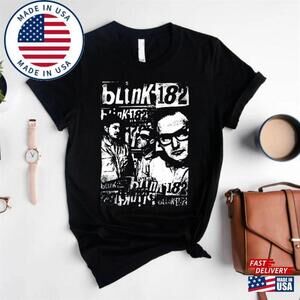 New Blink Pop Punk Shirt Black And White T-Shirt World Tour
